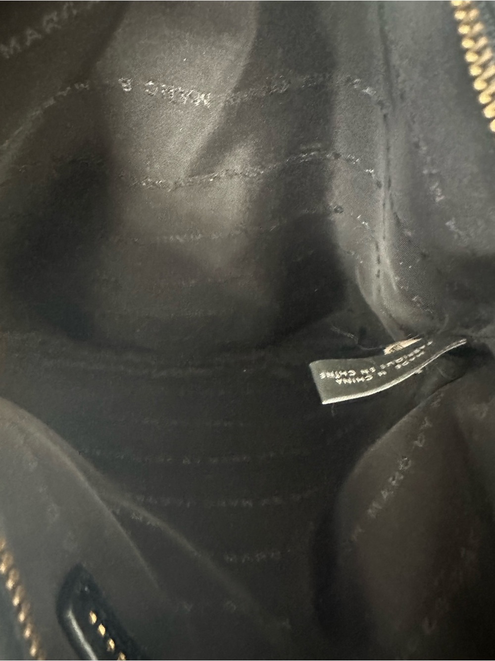 Marc by Marc Jacobs Black Pebbled Leather Crossbody Bag Gold Hardware Adjustable - Picture 13 of 14